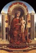 Gentile Bellini The Virgin and Child Enthroned oil painting artist
